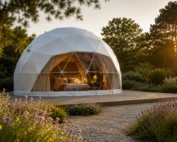 trudomes 5m geodesic dome render